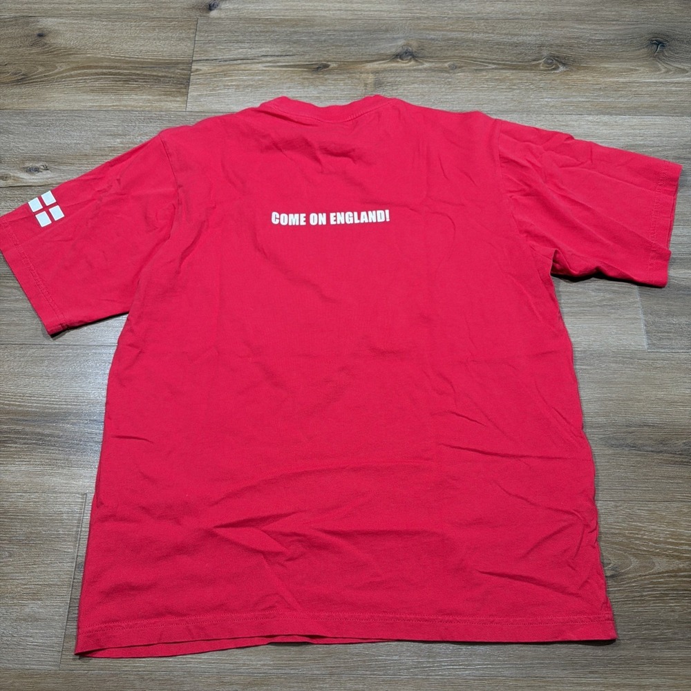 Adidas Vintage 2002 "Come On England" World Cup Korea Japan Soccer TShirt MEDIUM - Picture 10 of 12